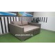 Плетеная мебель лежак-кровать «Louisiana» mocco, 2 модуля, подушки