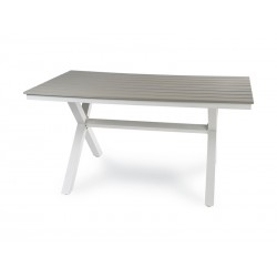 Обеденный стол "Aroma grey" 150х90 см из алюминия