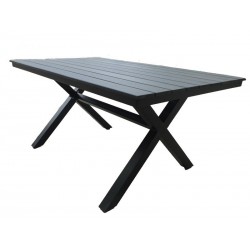 Обеденный стол "Aroma black" 150х90 см из алюминия