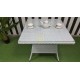 Плетеный стол «Samurai» white 90х90 см 