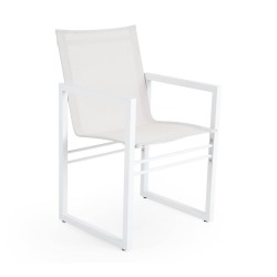 Кресло обеденное из алюминия "Vevi" white 