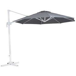 Зонт "Linz" диаметр 300, белый каркас/серый купол
