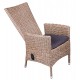 Кресло плетеное "Capri" позиционное натуральное