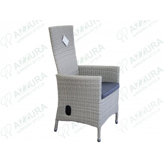 Кресло плетеное "Capri" позиционное серое