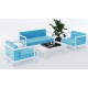Садовая мебель из алюминия "Villino" белый/голубой