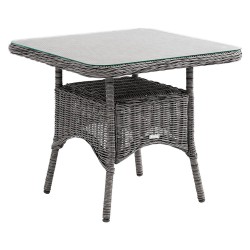 Плетеный стол "Rosita" grey 80х80