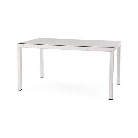 Плетеный стол "Milano" white 150х90 см