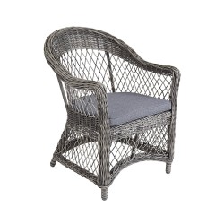 Плетеное кресло "Kamomill", цвет серый