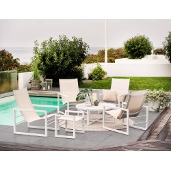 Садовая мебель из алюминия "Vevi" white с круглым столом