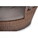 Плетеный шезлонг-кровать "Стильяно", цвет коричневый