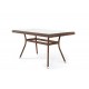 Плетеный стол "Латте" 140х80 см коричневый