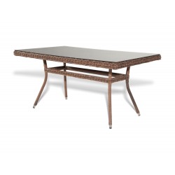 Плетеный стол  "Латте" 140х80 см коричневый