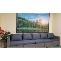 Плетеный модульный диван «Glendon» пятиместный