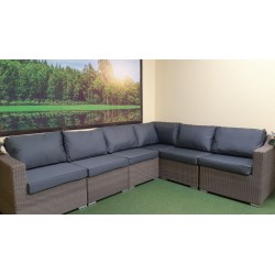 Плетеный угловой модульный диван «Glendon» type 2
