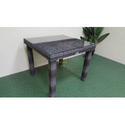 Плетеный обеденный стол «Infinity» brown grey 90
