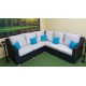 Плетеный угловой модульный диван «Pegas» grey