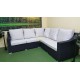 Плетеный угловой модульный диван «Pegas» grey