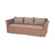 Плетеный трехместный диван "Капучино" коричневый