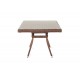 Плетеный стол "Айриш", коричневый 90х90 см