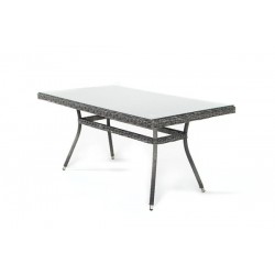 Плетеный стол  "Латте" 160х90 см, цвет графит