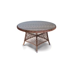 Плетеный стол  "Эспрессо" D118 см, цвет коричневый