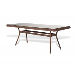 Плетеный стол  "Латте" 200х90 см коричневый