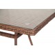 Плетеный стол "Латте" 140х80 см коричневый