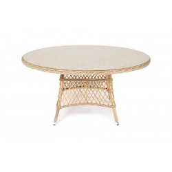 Плетеный стол Плетеный стол "Эспрессо" D150 см, цвет соломенный