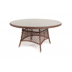 Плетеный стол  "Эспрессо" D150 см, цвет коричневый