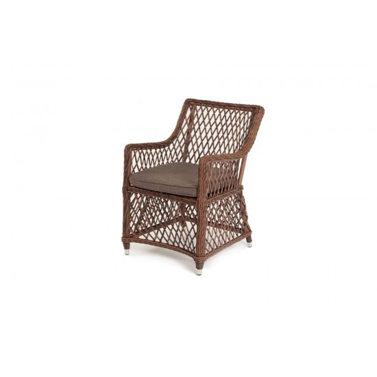 Плетеное кресло "Латте" коричневое