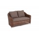 Плетеный диван "Кон Панна" коричневый