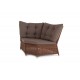 Угловой диван из ротанга "Бергамо" коричневый