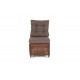 Угловой диван из ротанга "Бергамо" коричневый