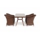 Плетеная мебель "Латте-140 R", цвет коричневый
