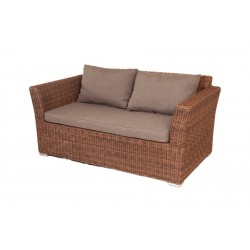 Плетеный двухместный диван "Капучино" коричневый