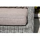 Плетеный диван "Гляссе", трехместный, цвет графит