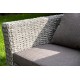 Плетеный трехместный диван "Капучино" графит (гиацинт)