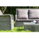 Плетеный диван "Гляссе", трехместный, цвет графит (гиацинт)
