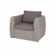 Плетеное кресло "Кальяри", цвет серый (гиацинт)