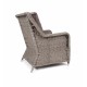 Плетеное кресло "Гляссе", цвет графит (гиацинт)