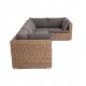 Плетеный модульный диван "Лунго", цвет соломенный (гиацинт)