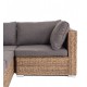 Плетеный модульный диван "Лунго", цвет соломенный (гиацинт)