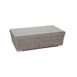Плетеный кофейный стол "Капучино"  110х66 см, цвет серый гиацинт