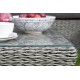 Плетеный кофейный стол "Капучино"  110х66 см, цвет серый гиацинт