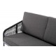 Садовый диван "Канны", трехместный, цвет темно-серый