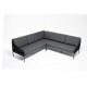 Садовый угловой диван "Канны"  из алюминия, цвет темно-серый