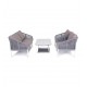 Садовая мебель "Канны" из алюминия с двухместным диваном, цвет светло-серый