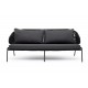 Садовый диван "Милан", трехместный, цвет темно-серый