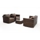 Мебель из ротанга "Капучино Сингл", цвет коричневый (гиацинт)