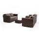 Мебель из ротанга "Капучино Сингл", цвет коричневый (гиацинт)
